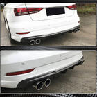 Audi A3 2012-2020 Heckstoßstangen-Diffusor V5 (für S-Line Sedan 2017-2020, Carbon) Foto 4