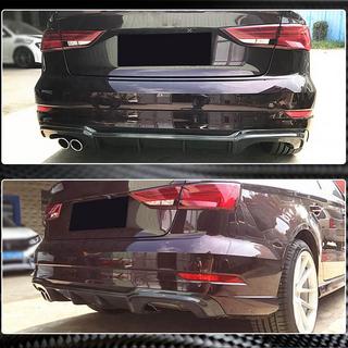 Heckstoßstangen-Diffusor V5 (für S-Line Sedan 2017-2020, Carbon) Audi A3 2012-2020 Foto 3