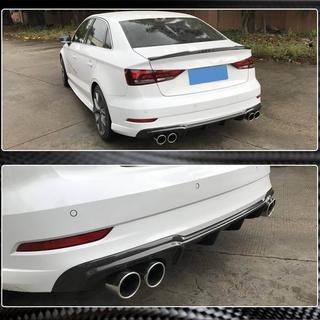 Heckstoßstangen-Diffusor V4 (für S-Line Sedan 2017-2020, Carbon) Audi A3 2012-2020 Foto 3