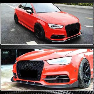 Frontlippe für die vordere Stoßstange Lip V2 (für S-Line Sedan 2012-2016, Carbon) Audi A3 2012-2020 Foto 4