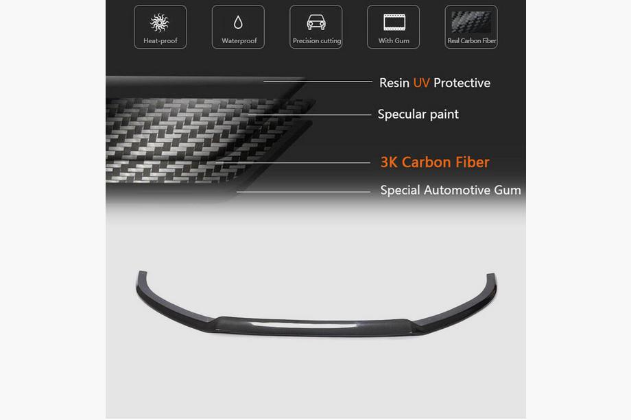 Audi A3 2012-2020 Frontstoßstangen-Lippe Lip V1 (für S-Line Sedan 2012-2016, Carbon) Foto 6