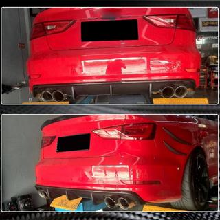 Heckstoßstangen-Diffusor V2 (für S-Line Sedan 2012-2016, Carbon) Audi A3 2012-2020 Foto 4