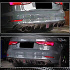 Audi A3 2012-2020 Heckstoßstangen-Diffusor V2 (für S-Line Sedan 2017-2020, Carbon) Foto 4