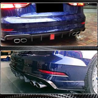 Heckstoßstangen-Diffusor V2 (für S-Line Sedan 2017-2020, Carbon) Audi A3 2012-2020 Foto 3