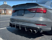 Audi A3 2012-2020 Heckstoßstangen-Diffusor V1 (für S-Line Sedan 2017-2020, Carbon) Foto 2