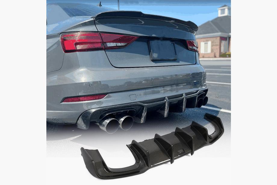 Audi A3 2012-2020 Heckstoßstange Diffusor (FRP) Image