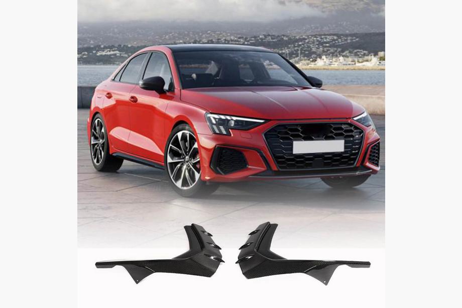 Audi A3 2020- Frontspoilerlippe für die vordere Stoßstange (für S-Line Sedan 2020-2023, Carbon) Image