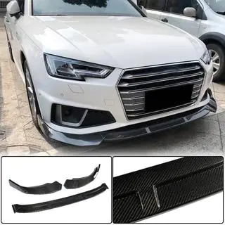 Frontlippe für die Frontstoßstange Lip V1 (für S-Line Sedan 2015-2019, Carbon) Foto 1