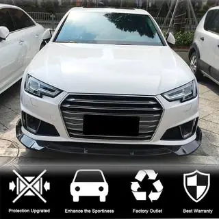 Frontlippe für die Frontstoßstange Lip V1 (für S-Line Sedan 2015-2019, Carbon) Foto 2