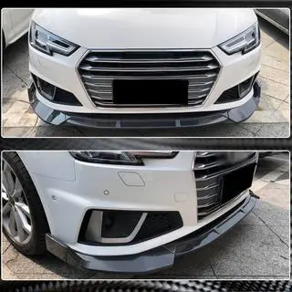 Frontlippe für die Frontstoßstange Lip V1 (für S-Line Sedan 2015-2019, Carbon) Foto 3