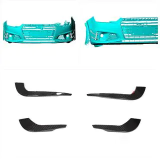 Frontstoßstangen-Lippe V3 (für S-Line Sedan 2015-2019, Carbon) Foto 2