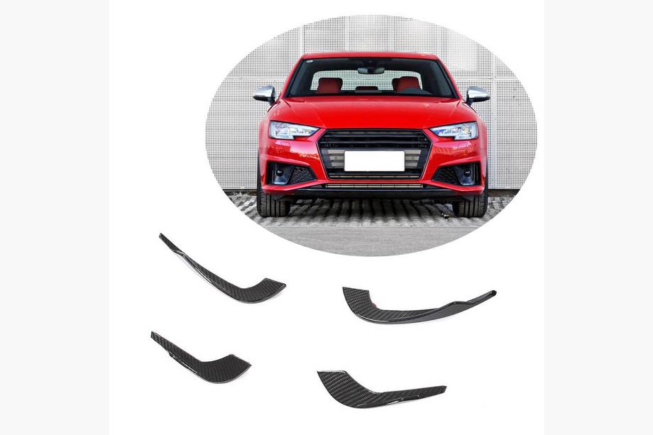 Audi A4 B9 2015-2024 Frontstoßstangen-Lippe V3 (für S-Line Sedan 2015-2019, Carbon) Image