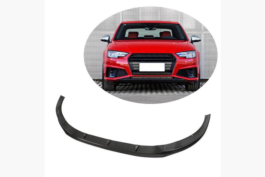 Audi A4 B9 2015-2024 Frontstoßstangen-Lippe Lip V6 (für S-Line Sedan 2015-2019, Carbon) Image