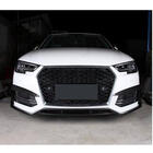 Audi A4 B9 2015-2024 Frontstoßstangen-Lippe Lip V2 (für S-Line Sedan 2015-2019, Carbon) Foto 1