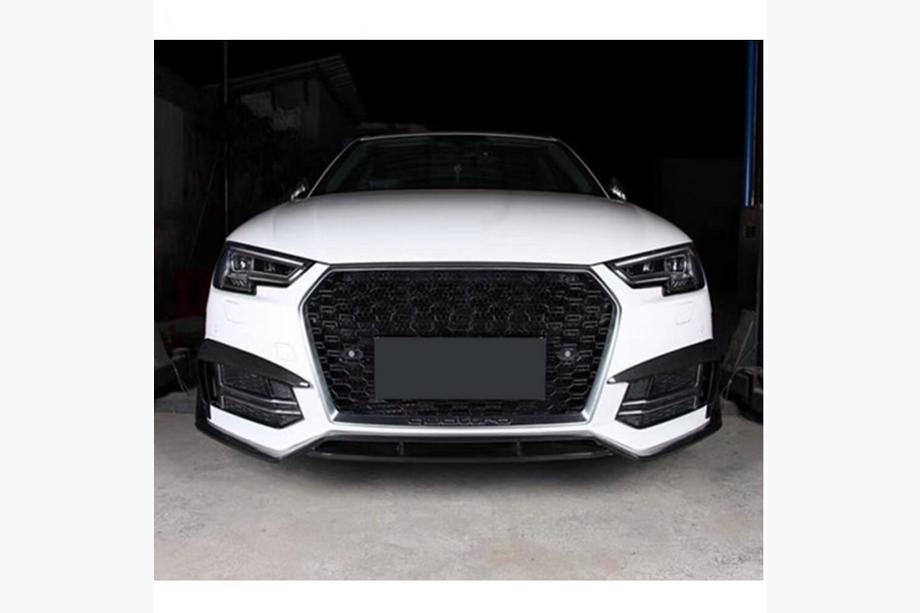 Audi A4 B9 2015-2024 Frontstoßstangen-Lippe Lip V2 (für S-Line Sedan 2015-2019, Carbon) Image