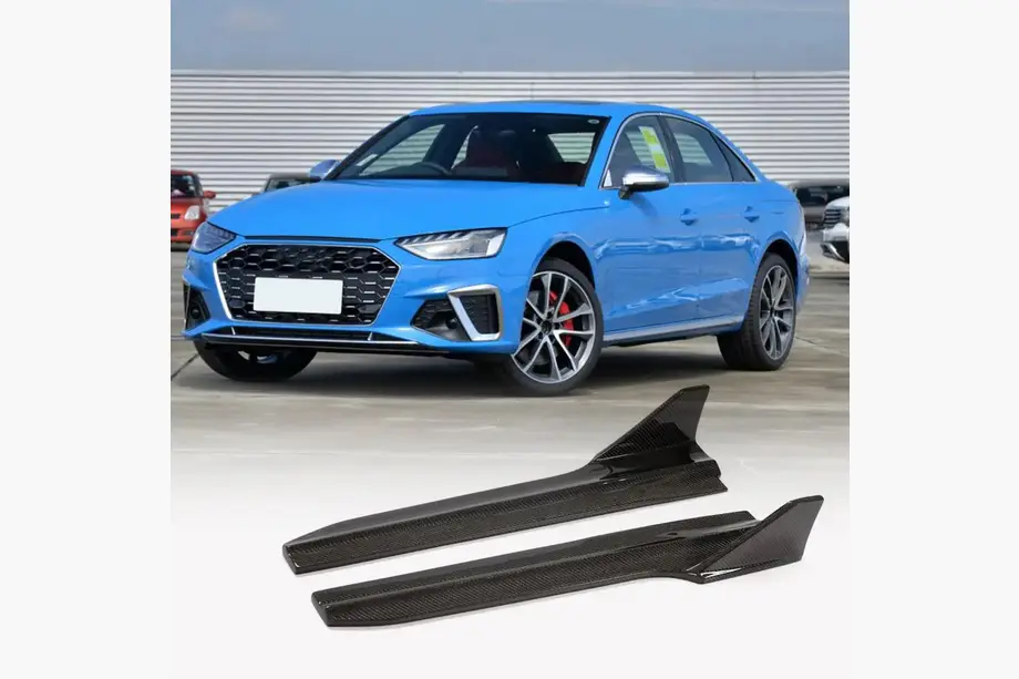Seitenschweller-Aufsätze (für S-Line Sedan 2019-2024, Carbon) Foto 1