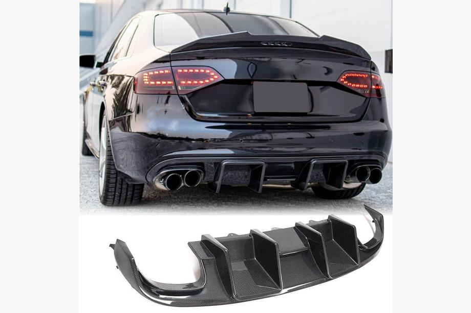 Audi A4 B8 2007-2015 Heckdiffusor V2 (für S4 2009-2012, Carbon) Image