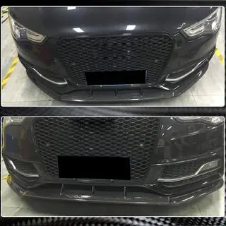 Frontstoßstange Lippe V4 Aufsatz (für S-Line 2012-2015, Carbon) Foto 3