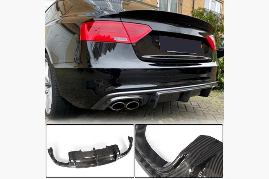 Audi A5 2007-2015 Heckdiffusor V3 (für S-Line 2012-2015, Carbon) Image