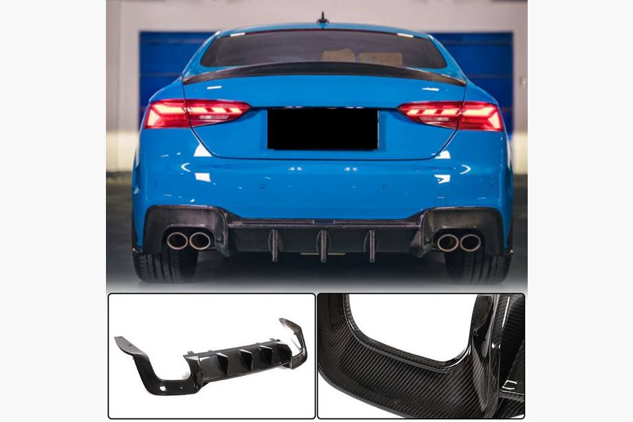 Audi A5 2016-2025 Heckstoßstangen Diffusor (Carbon) V2 Image