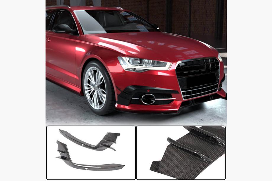 Audi A6 C7 2011-2017 Carbon Nebelscheinwerfer Abdeckungen (für S-Line 2014-2018) Foto 1