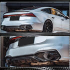Audi A7 2018- Heckdiffusor mit Endrohren (für S-Line 2018-2022, Trockencarbon) Foto 4