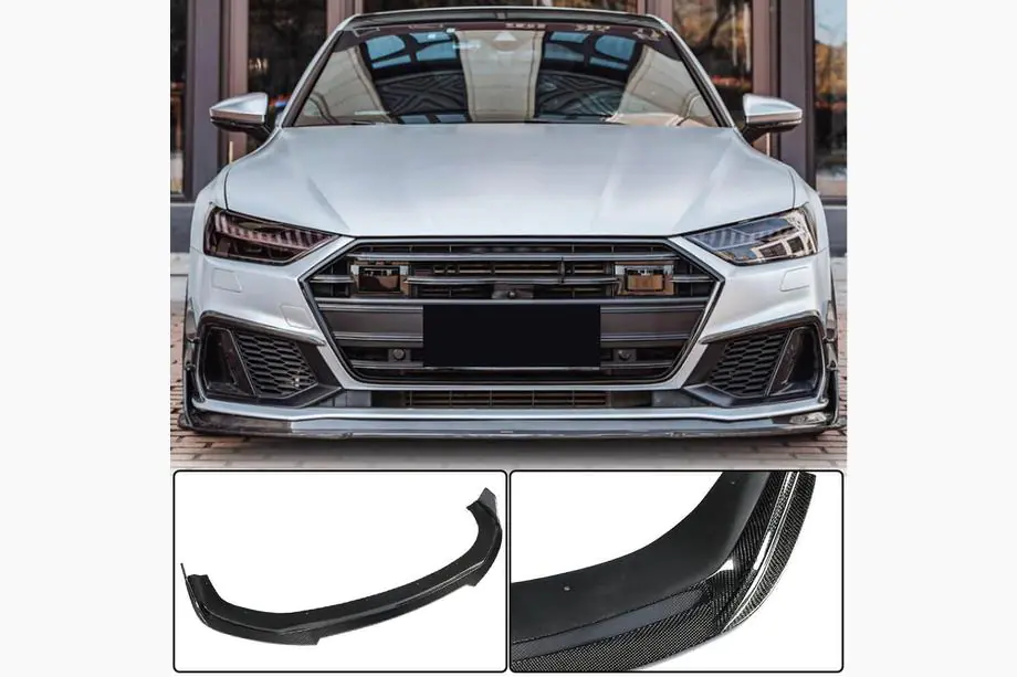 Audi A7 2018- Frontstoßstange Lippe Aufsatz (für S-Line 2018-2022, Carbon) Image