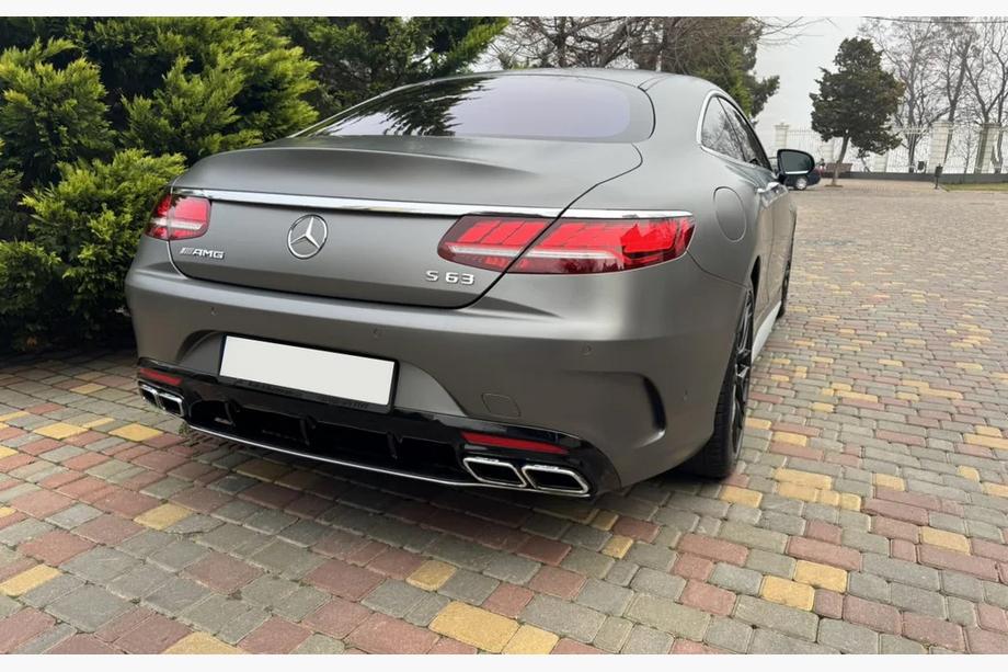 Mercedes S-class C217 Coupe 2014-2020 Heckdiffusor mit Endrohren Silver (2018-2020) Image