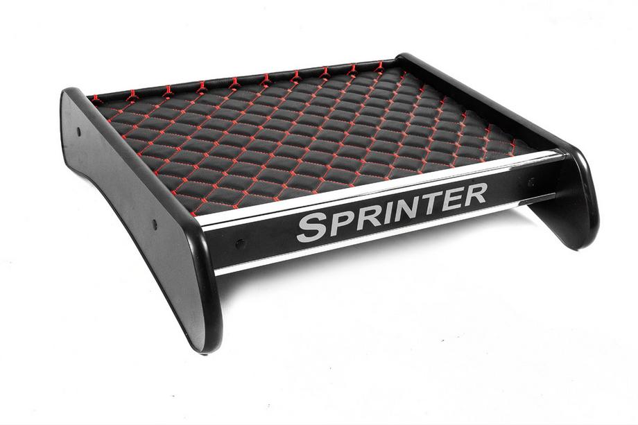 Mercedes Sprinter W907/W910 2018- Ablage für Armaturenbrett (Schwarz mit roter Naht) Image