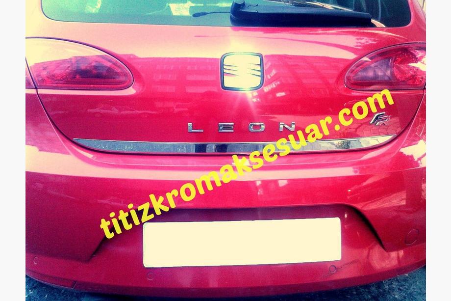 Seat Leon 2005-2012 Kofferraumleiste Edelstahl Foto 2