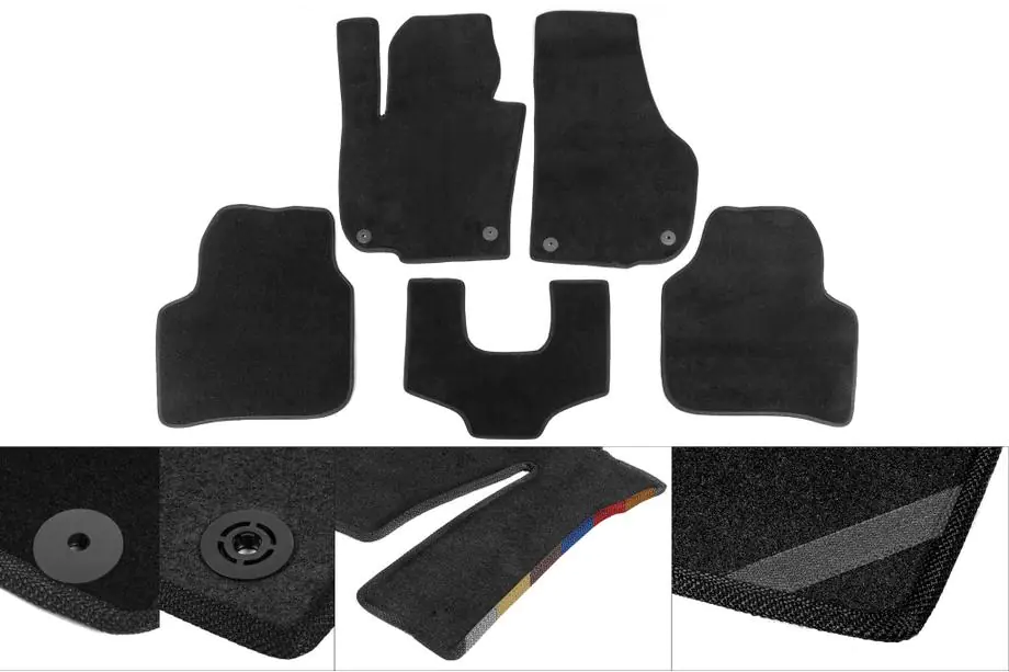 Renault Megane I 1996-2004 Textil Fußmatten Premium (Schwarz) Image