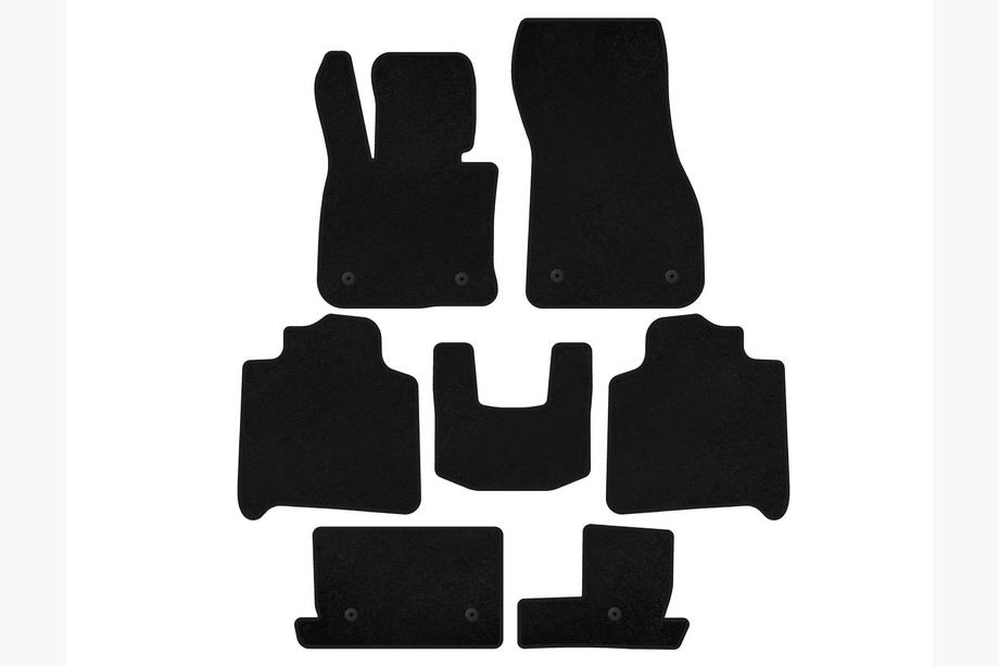 BMW 2 Series Active Tourer F45/F46 2014-2021 Textil Fußmatten Premium (Für F46, 3 Reihen, Schwarz) Image