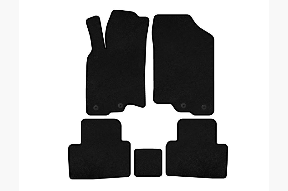 Honda Insight II 2009-2014 Textil Fußmatten Premium (HB, Hybrid, Schwarz) Image
