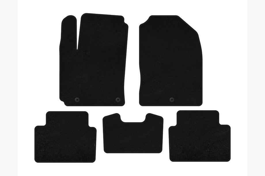 Hyundai Kona 2017-2023 Textil-Fußmatten Premium (2017-2020, Benzin, Schwarz) Image