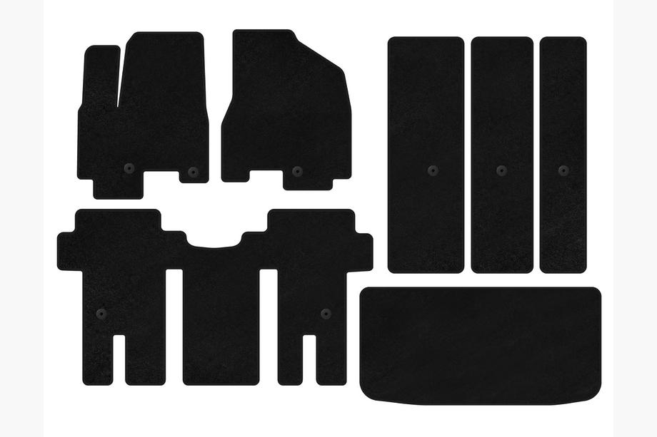 Kia Carnival 2014-2020 Textil Fußmatten Premium (Komplettset, Schwarz) Image