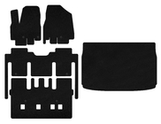 Kia Sedona 2014-2020 Textil Fußmatten Premium (voller Innenraum, 8-Sitzer, Schwarz) Foto 1