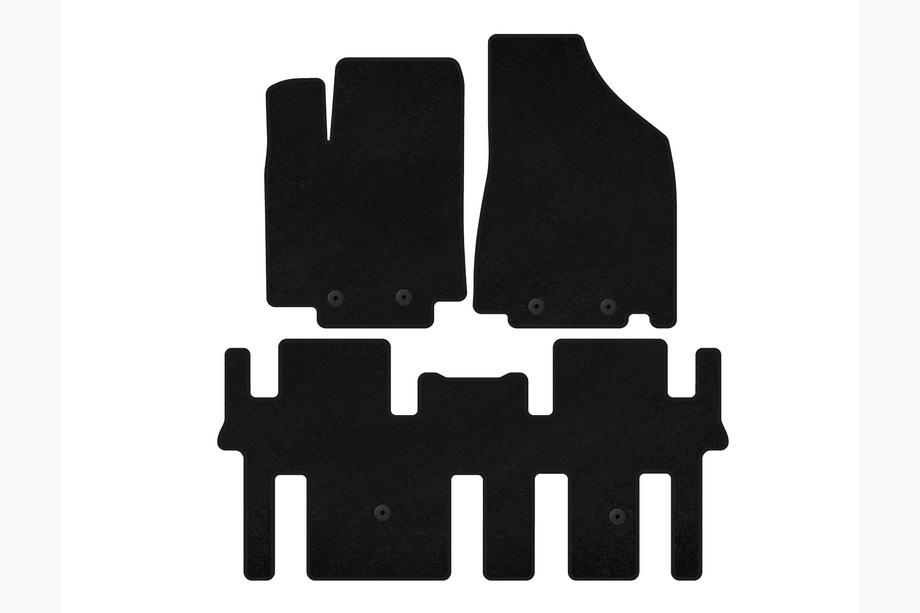Nissan Pathfinder R52 2012-2021 Textil Fußmatten Premium (2 Reihen, Schwarz) Image