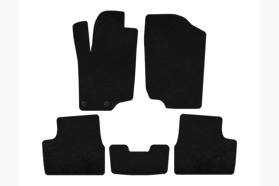 Peugeot 207 2006–2014 Textil Fußmatten Premium (HB, 5-türig, Schwarz) Image