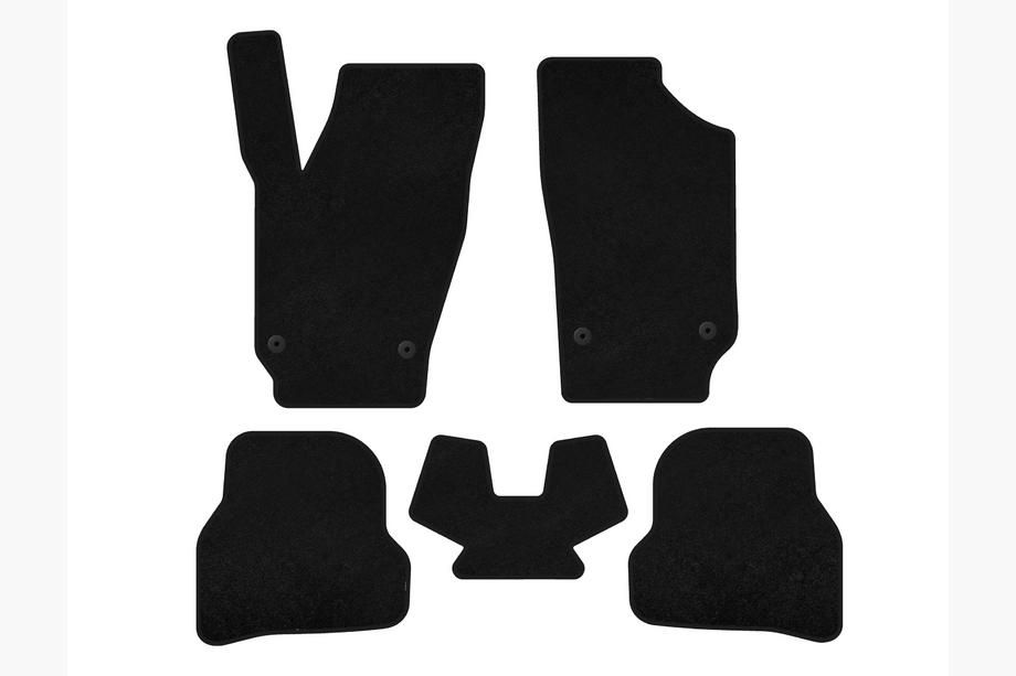 Seat Ibiza 2010-2017 Textil Fußmatten Premium (2010-2012, HB, 5-Türer, Schwarz) Image