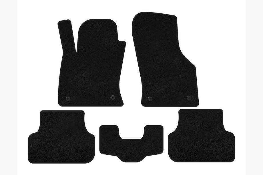 Seat Leon 2013-2020 Textil Fußmatten Premium (2013-2016, SW, Schwarz) Image