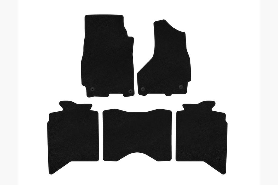 Dodge RAM (DS/DJ/D2) 2009–2024 Textil Fußmatten Classic (2013+, 5-Sitzer, Schwarz) Image