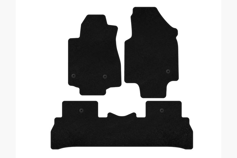 Honda Pilot 2008-2015 Textil Fußmatten Classic (2008-2012, 7-Sitzer, Schwarz) Image