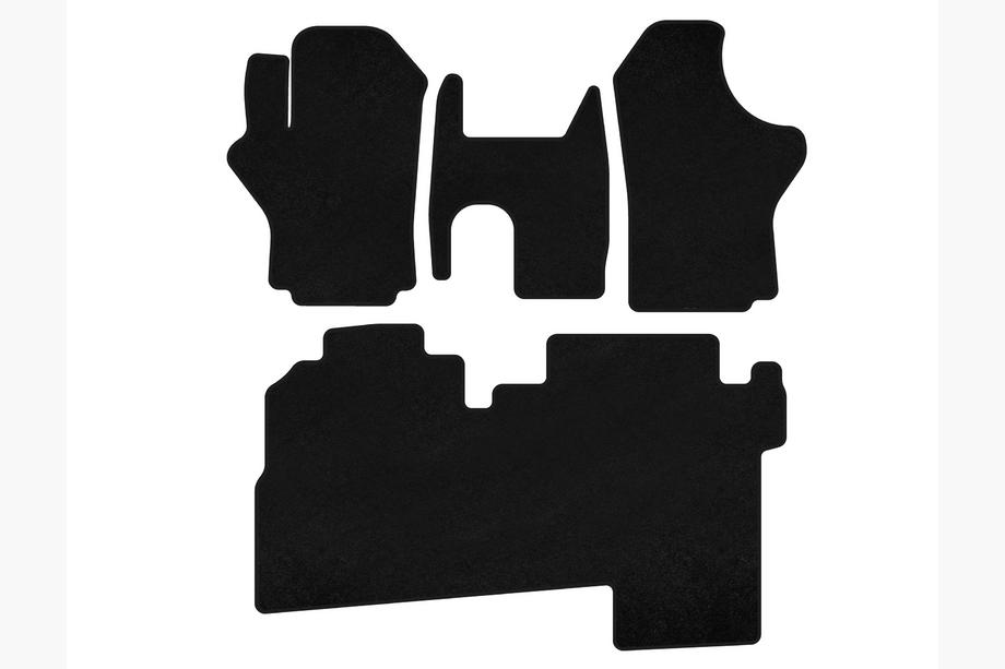 Hyundai H200, H1, Starex 1998-2007 Textil Fußmatten Classic (2004-2007, 2 Reihen, 8-Sitzer, Schwarz) Image