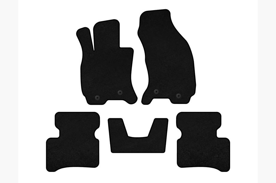 Jaguar X-Type 2001-2009 Textil Fußmatten Classic (SD, Boden Gaspedal, Schwarz) Image