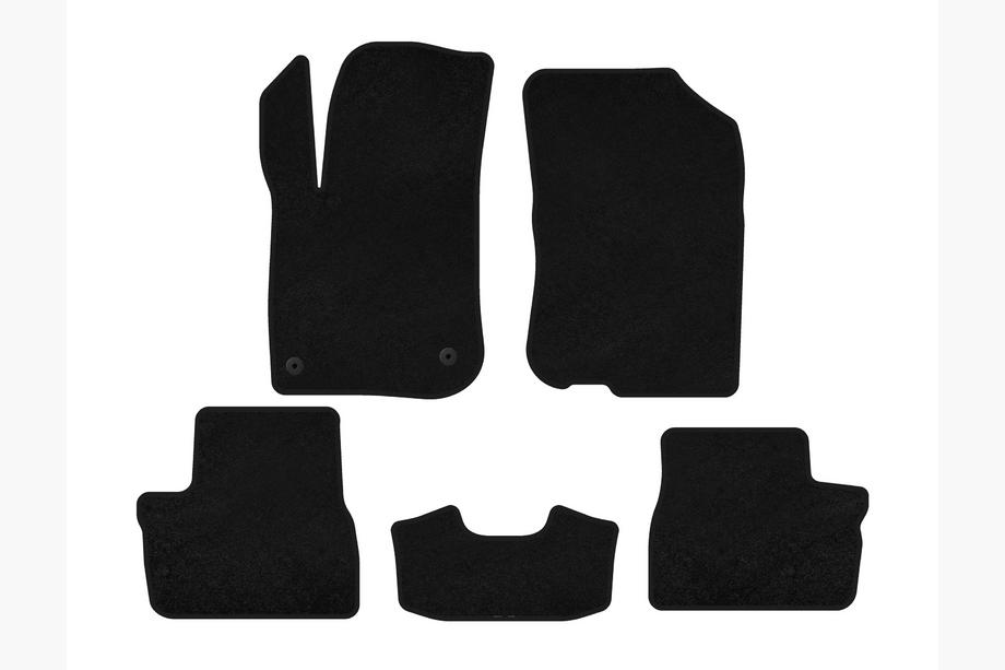 Peugeot 208 2012-2019 Textil Fußmatten Classic (HB, 5-Türer, Schwarz) Image