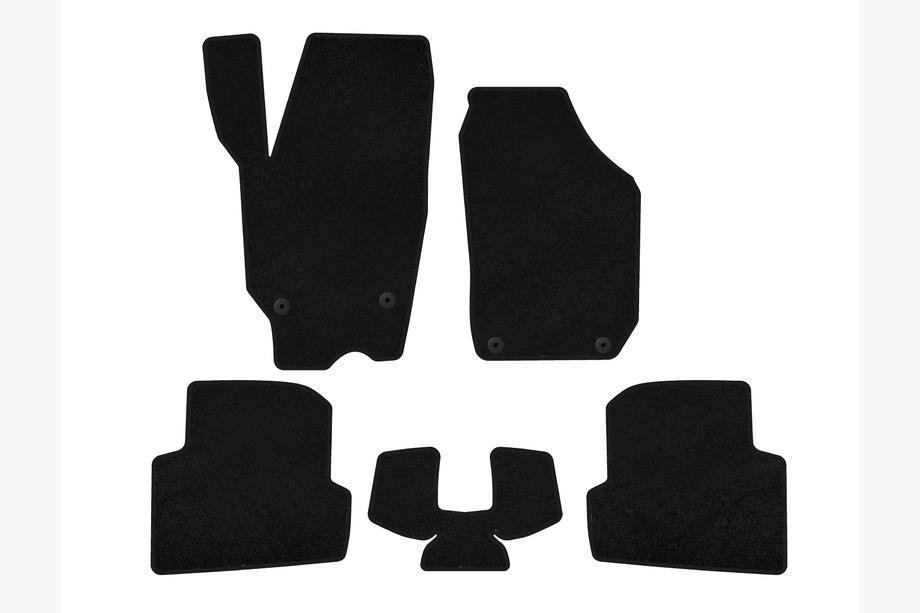 Skoda Fabia 2007-2014 Textil Fußmatten Classic (2010-2014, SW, Schwarz) Image