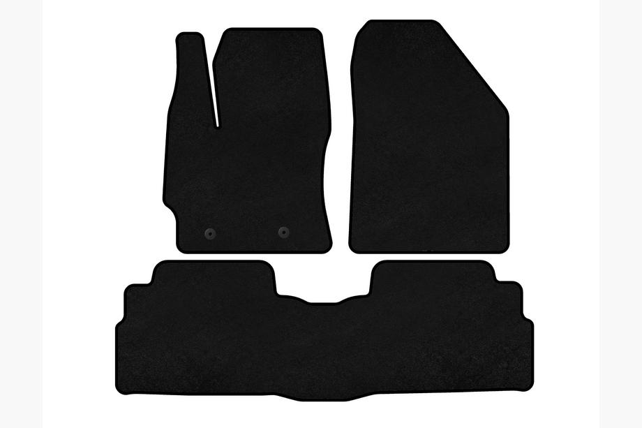 Toyota Verso 2009–2018 Textil Fußmatten Classic (2 Reihen, 7-Sitzer, Schwarz) Image