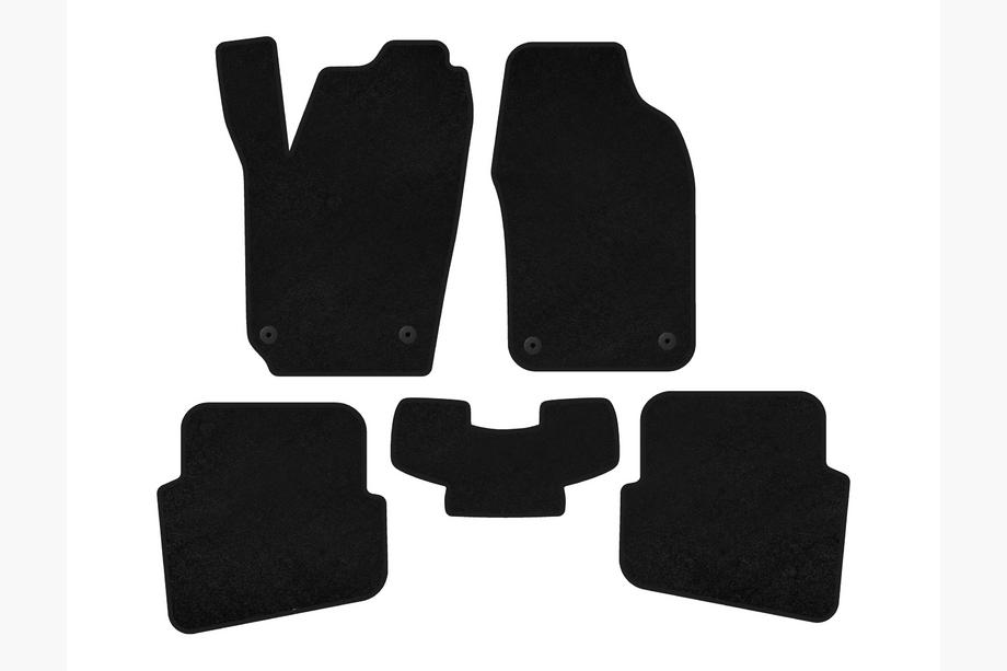 Volkswagen Polo 2001-2009 Textil Fußmatten Classic (HB, 3/5-türig, Schwarz) Image