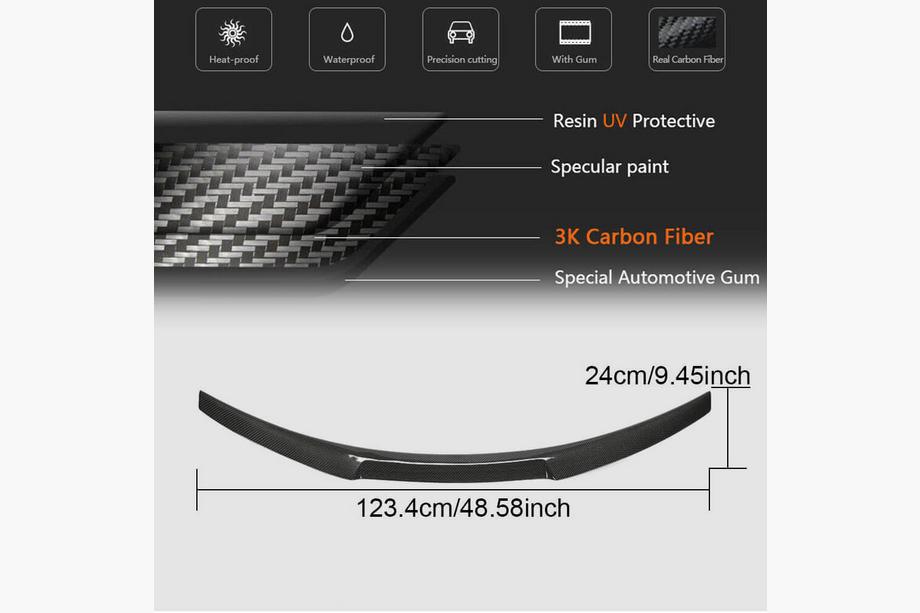 BMW 2 Series F22/F23 2014-2021 Spoiler M4-Style (für F22, Carbon) Foto 5