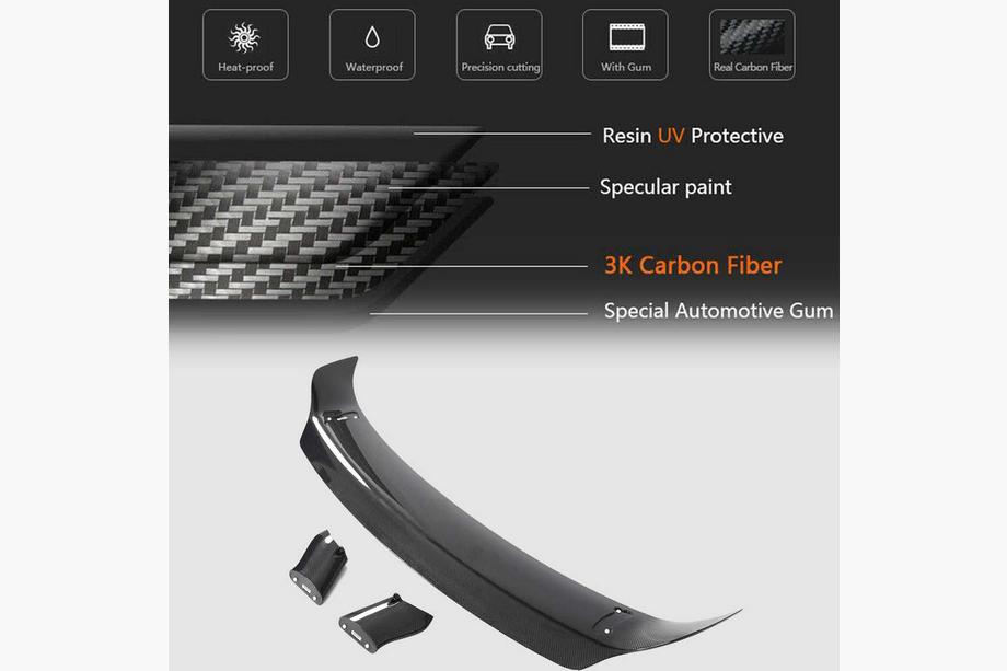 BMW 2 Series G42 2021- Heckspoiler V6 (Schwarz Glanz) Foto 3